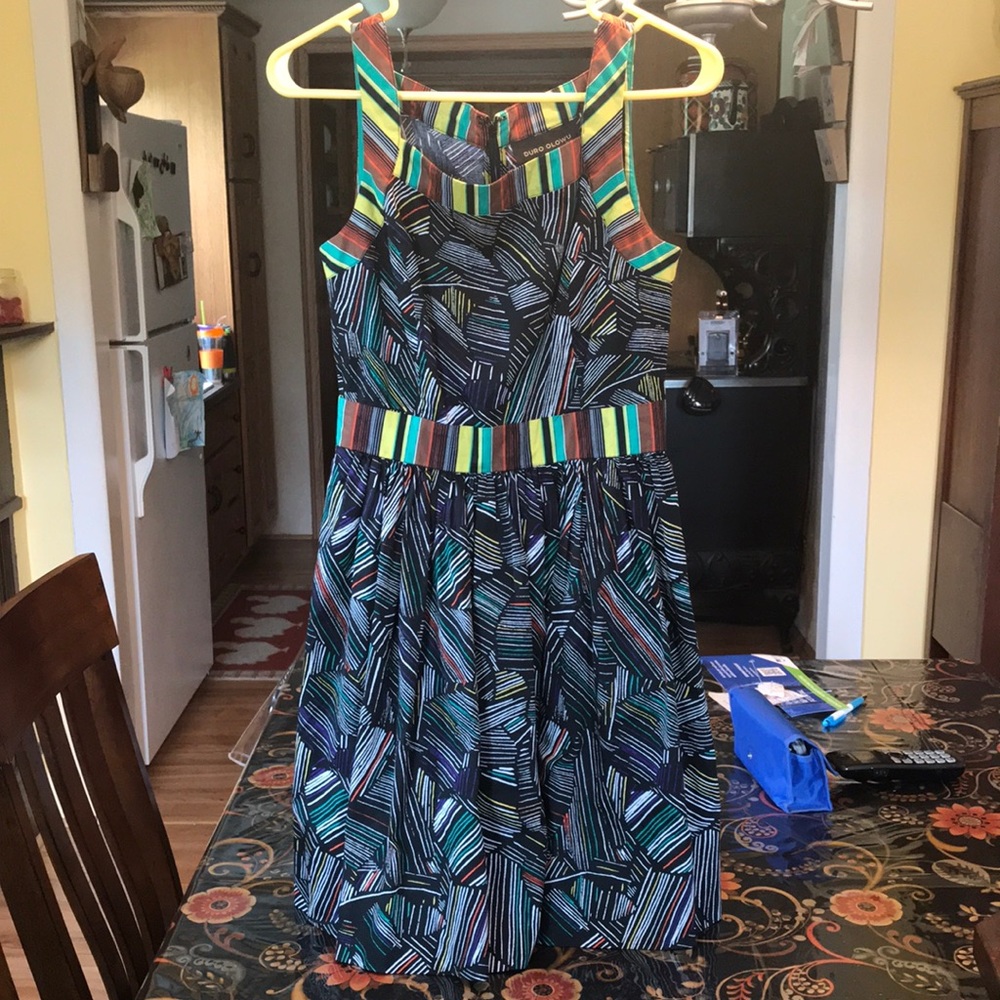 Adorable comfy summer dress, Sz 2 colorful!